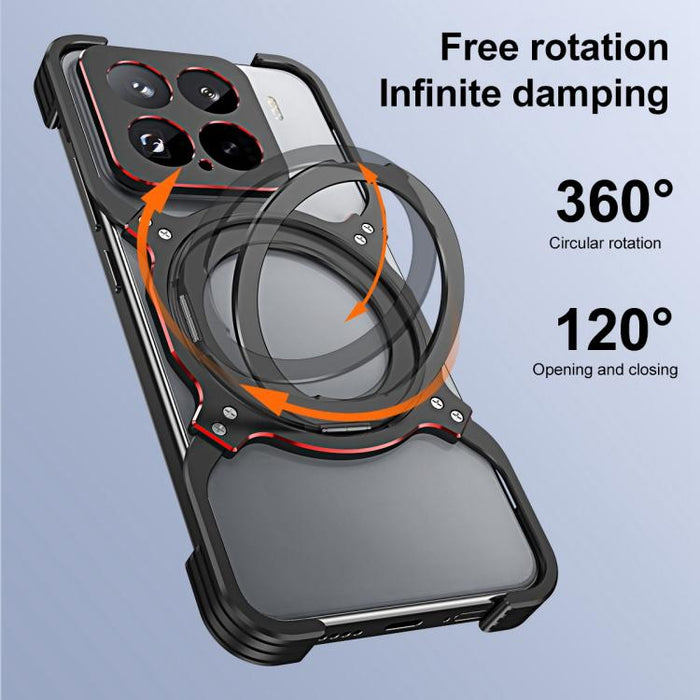 Funda metálica para teléfono con soporte MagSafe sin bordes y brazo mecánico, For Xiaomi 17 Max 5G