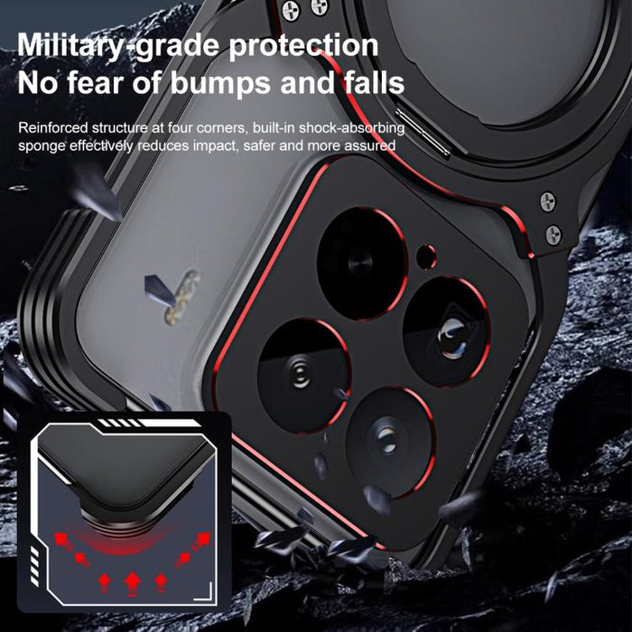 Funda metálica para teléfono con soporte MagSafe sin bordes y brazo mecánico, For Xiaomi 17 Max 5G