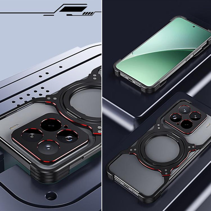 Funda metálica para teléfono con soporte MagSafe sin bordes y brazo mecánico, For Xiaomi 17 Max 5G