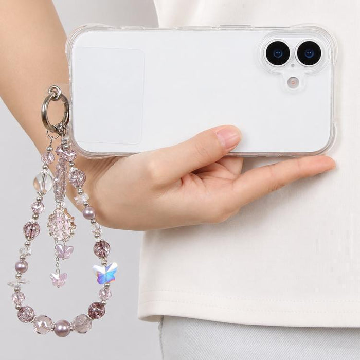 Colgante de bailarina de ballet con cuentas, correa para teléfono y cordón para mujer/niña.