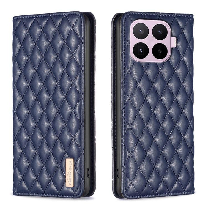 Funda de cuero magnética con diseño de celosía de diamante para teléfono plegable, For Xiaomi 17T Pro 5G, For Xiaomi 17T 5G
