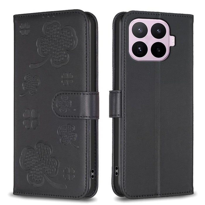 Funda para teléfono de cuero repujado de cuatro hojas, For Xiaomi 17T Pro 5G, For Xiaomi 17T 5G