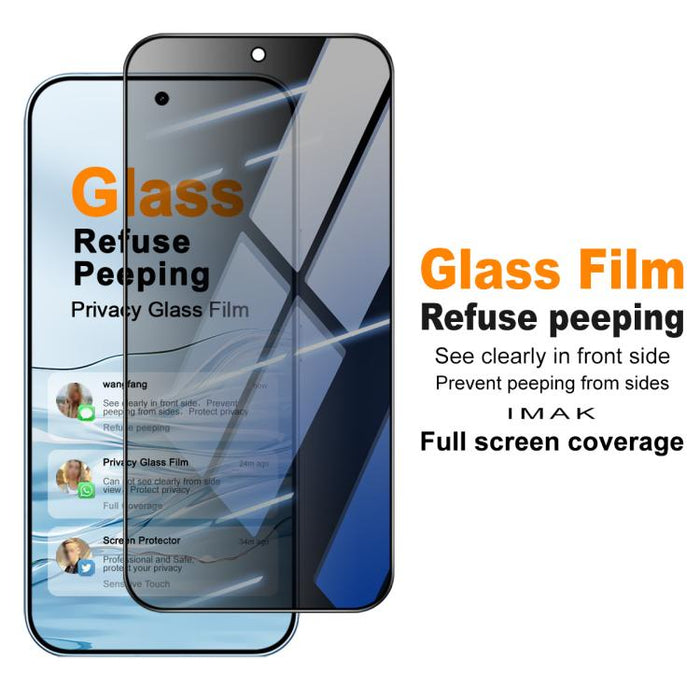 Protector de pantalla de vidrio templado de privacidad completa imak, compatible con desbloqueo por huella dactilar., For Xiaomi 17 Max 5G, For Xiaomi 17T Pro 5G, For Xiaomi 17T 5G, For Xiaomi 15T 5G / 15T Pro 5G