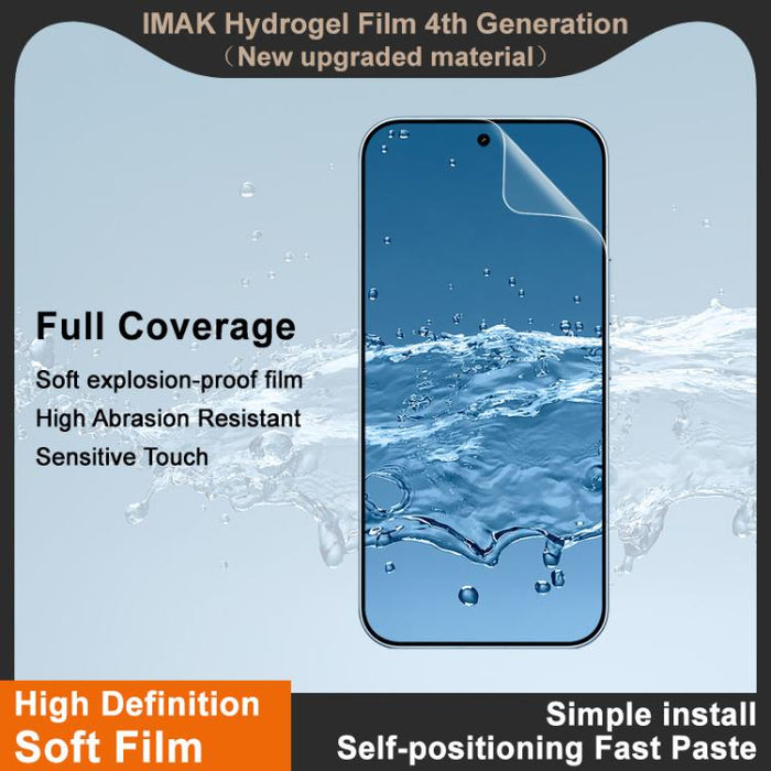 Película de hidrogel para pantalla de cobertura total de cuarta generación de imak, compatible con desbloqueo por huella dactilar., For Xiaomi 17 Max 5G, For Xiaomi 17T Pro 5G, For Xiaomi 17T 5G