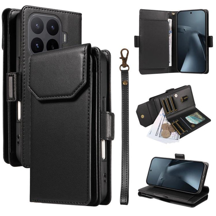 Funda de cuero para teléfono con múltiples tarjetas y correa., For Xiaomi 17 Max 5G, For Xiaomi 17T Pro 5G Global, For Xiaomi 17T 5G Global