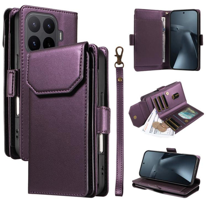 Funda de cuero para teléfono con múltiples tarjetas y correa., For Xiaomi 17 Max 5G, For Xiaomi 17T Pro 5G Global, For Xiaomi 17T 5G Global