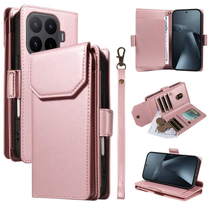 Funda de cuero para teléfono con múltiples tarjetas y correa., For Xiaomi 17 Max 5G, For Xiaomi 17T Pro 5G Global, For Xiaomi 17T 5G Global
