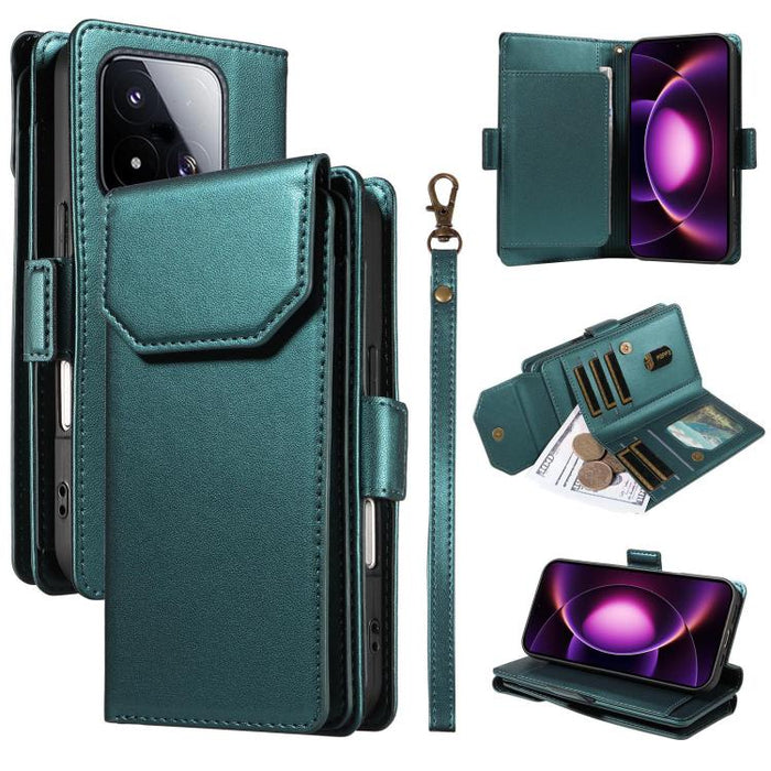 Funda de cuero para teléfono con múltiples tarjetas y correa., For Xiaomi 17 Max 5G, For Xiaomi 17T Pro 5G Global, For Xiaomi 17T 5G Global