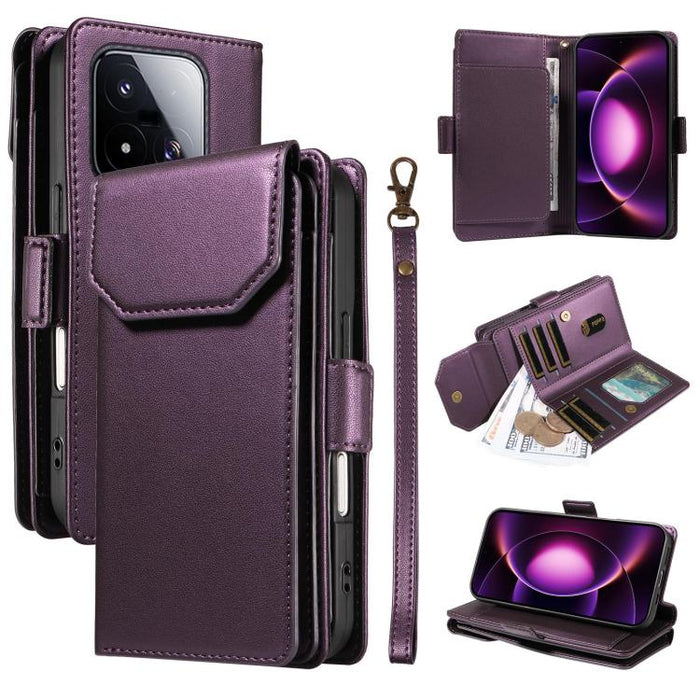 Funda de cuero para teléfono con múltiples tarjetas y correa., For Xiaomi 17 Max 5G, For Xiaomi 17T Pro 5G Global, For Xiaomi 17T 5G Global