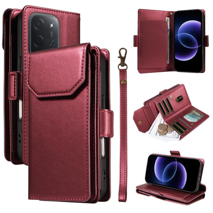 Funda de cuero para teléfono con múltiples tarjetas y correa., For Xiaomi 17 Max 5G, For Xiaomi 17T Pro 5G Global, For Xiaomi 17T 5G Global