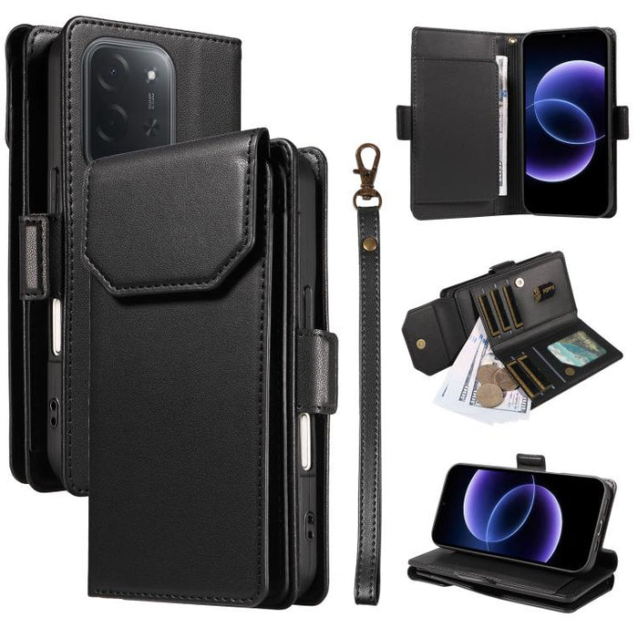 Funda de cuero para teléfono con múltiples tarjetas y correa., For Xiaomi 17 Max 5G, For Xiaomi 17T Pro 5G Global, For Xiaomi 17T 5G Global
