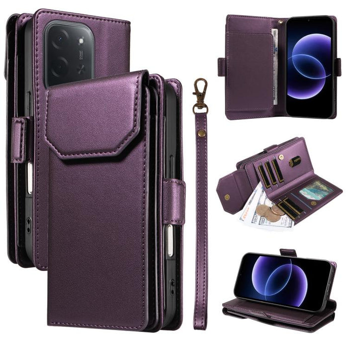 Funda de cuero para teléfono con múltiples tarjetas y correa., For Xiaomi 17 Max 5G, For Xiaomi 17T Pro 5G Global, For Xiaomi 17T 5G Global