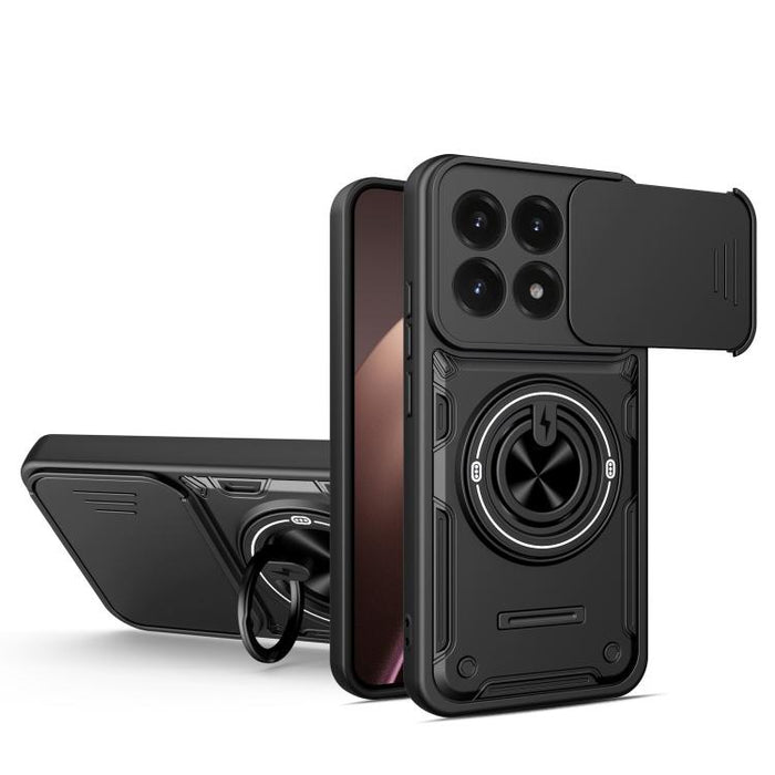 Funda para teléfono multifuncional Camshield con soporte deslizante para anillo, For Xiaomi 17 Pro Max, For Xiaomi 17 Pro, For Xiaomi 17, For Xiaomi 15T Pro 5G, For Xiaomi 15T 5G
