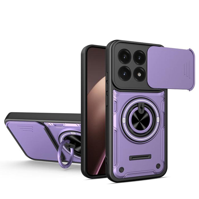 Funda para teléfono multifuncional Camshield con soporte deslizante para anillo, For Xiaomi 17 Pro Max, For Xiaomi 17 Pro, For Xiaomi 17, For Xiaomi 15T Pro 5G, For Xiaomi 15T 5G