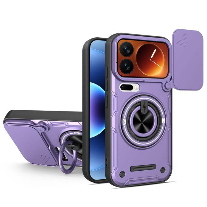 Funda para teléfono multifuncional Camshield con soporte deslizante para anillo, For Xiaomi 17 Pro Max, For Xiaomi 17 Pro, For Xiaomi 17, For Xiaomi 15T Pro 5G, For Xiaomi 15T 5G