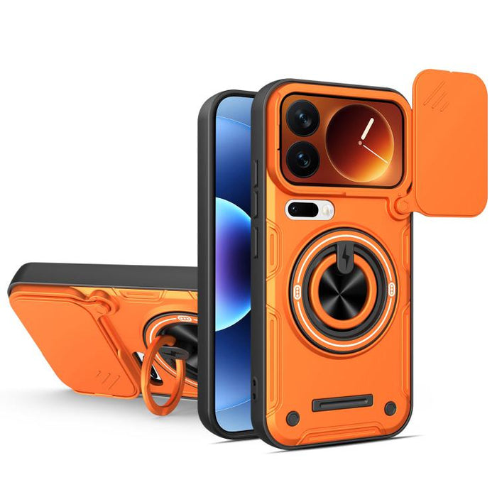 Funda para teléfono multifuncional Camshield con soporte deslizante para anillo, For Xiaomi 17 Pro Max, For Xiaomi 17 Pro, For Xiaomi 17, For Xiaomi 15T Pro 5G, For Xiaomi 15T 5G