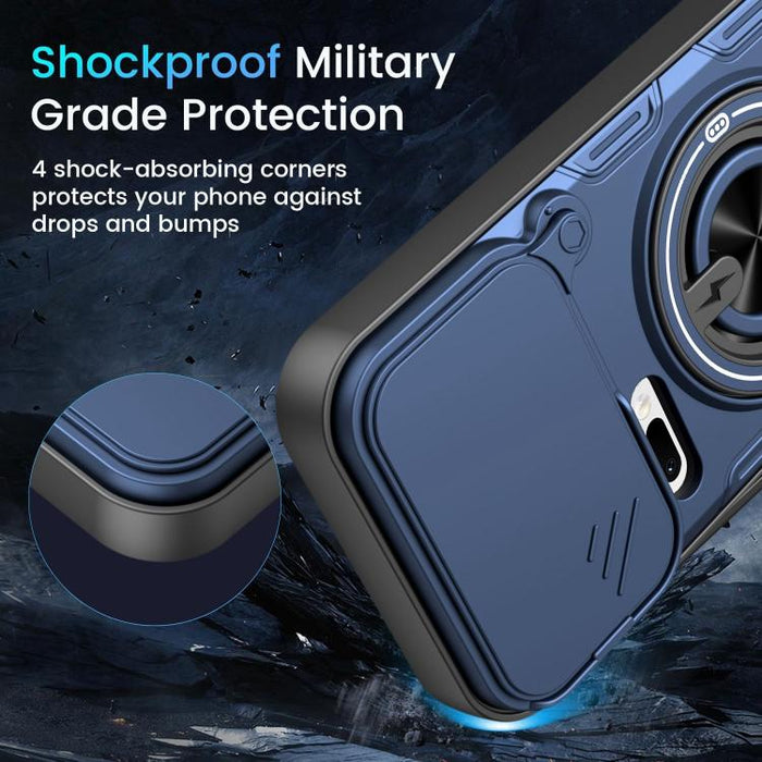 Funda para teléfono multifuncional Camshield con soporte deslizante para anillo, For Xiaomi 17 Pro Max, For Xiaomi 17 Pro, For Xiaomi 17, For Xiaomi 15T Pro 5G, For Xiaomi 15T 5G