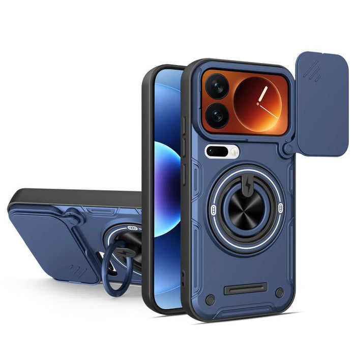 Funda para teléfono multifuncional Camshield con soporte deslizante para anillo, For Xiaomi 17 Pro Max, For Xiaomi 17 Pro, For Xiaomi 17, For Xiaomi 15T Pro 5G, For Xiaomi 15T 5G