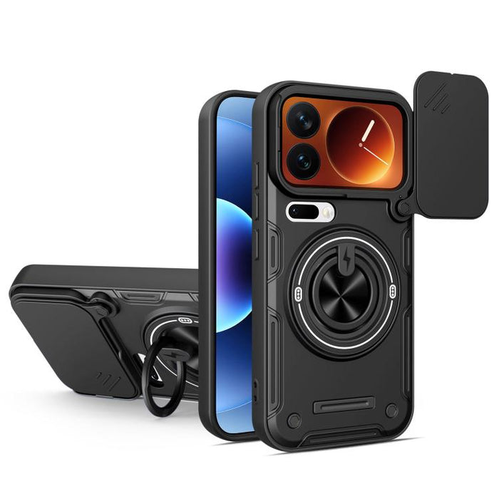 Funda para teléfono multifuncional Camshield con soporte deslizante para anillo, For Xiaomi 17 Pro Max, For Xiaomi 17 Pro, For Xiaomi 17, For Xiaomi 15T Pro 5G, For Xiaomi 15T 5G