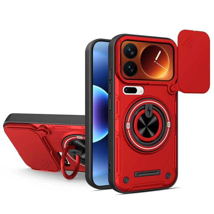 Funda para teléfono multifuncional Camshield con soporte deslizante para anillo, For Xiaomi 17 Pro Max, For Xiaomi 17 Pro, For Xiaomi 17, For Xiaomi 15T Pro 5G, For Xiaomi 15T 5G