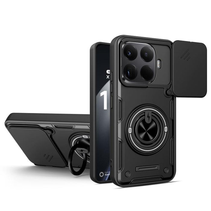Funda para teléfono multifuncional Camshield con soporte deslizante para anillo, For Xiaomi 17 Pro Max, For Xiaomi 17 Pro, For Xiaomi 17, For Xiaomi 15T Pro 5G, For Xiaomi 15T 5G