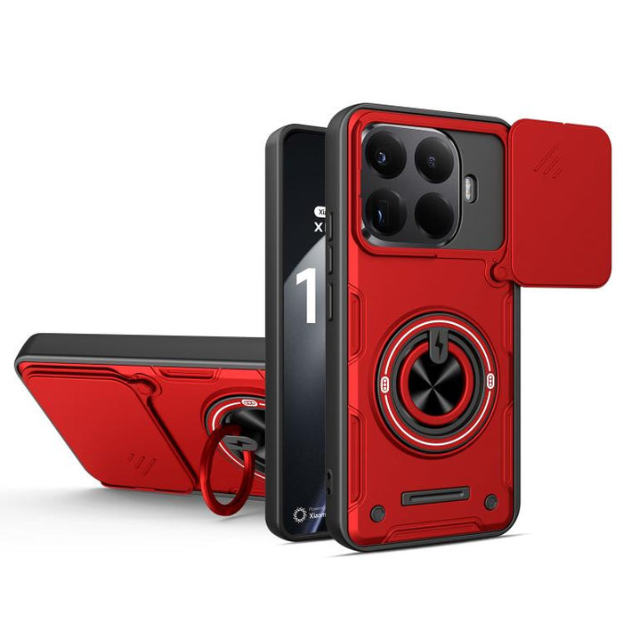 Funda para teléfono multifuncional Camshield con soporte deslizante para anillo, For Xiaomi 17 Pro Max, For Xiaomi 17 Pro, For Xiaomi 17, For Xiaomi 15T Pro 5G, For Xiaomi 15T 5G