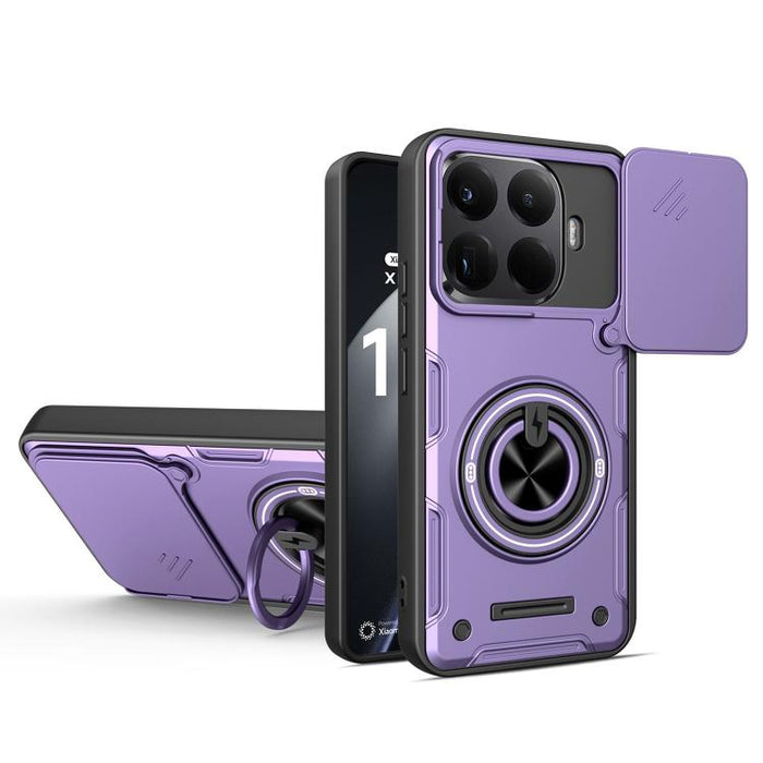Funda para teléfono multifuncional Camshield con soporte deslizante para anillo, For Xiaomi 17 Pro Max, For Xiaomi 17 Pro, For Xiaomi 17, For Xiaomi 15T Pro 5G, For Xiaomi 15T 5G
