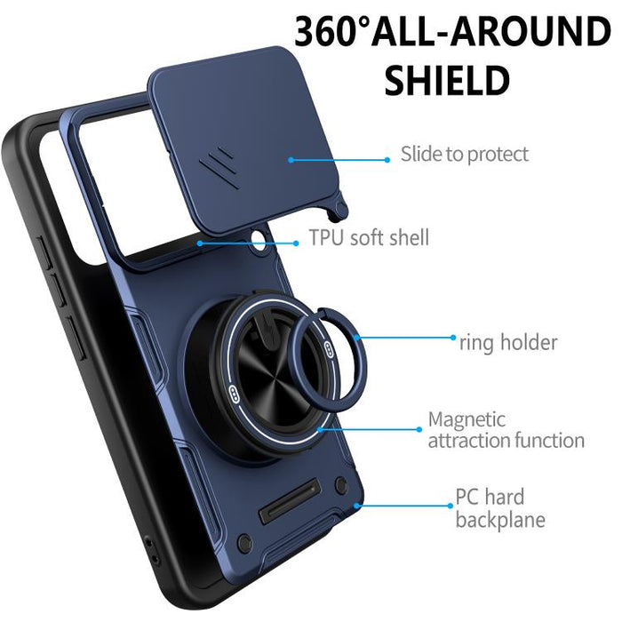 Funda para teléfono multifuncional Camshield con soporte deslizante para anillo, For Xiaomi 17 Pro Max, For Xiaomi 17 Pro, For Xiaomi 17, For Xiaomi 15T Pro 5G, For Xiaomi 15T 5G