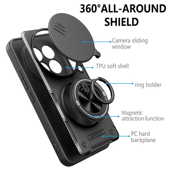 Funda para teléfono multifuncional Camshield con soporte deslizante para anillo, For Redmi Note 15 Pro+ 5G Global 163.3mm, For Redmi Note 15 4G / 5G Global 164mm, For Redmi Note 15 Pro 4G Global 163.2mm, For Redmi Note 15 Pro 5G Global 163.6mm