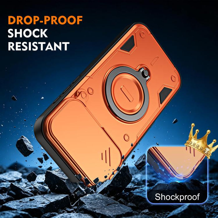 Funda para teléfono con soporte de anillo y cubierta deslizante para lente, For iPhone 17 Pro Max, For iPhone 17 Pro, For iPhone 17, For iPhone 16 Pro Max, For iPhone 16 Pro, For iPhone 16