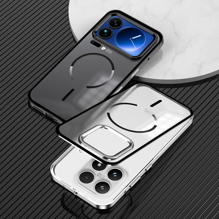 Funda para teléfono MagSafe de un solo lado con cierre a presión, marco metálico y acabado mate., For Xiaomi 17 Max 5G