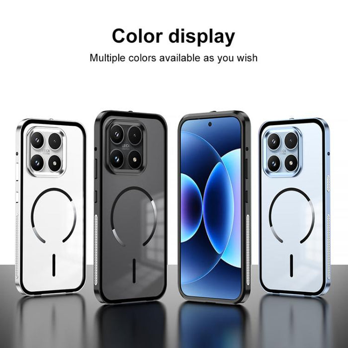 Funda para teléfono MagSafe de un solo lado con cierre a presión, marco metálico y acabado mate., For Xiaomi 17 Max 5G