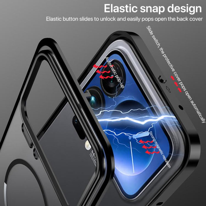 Funda para teléfono MagSafe de un solo lado con cierre a presión, marco metálico y acabado mate., For Xiaomi 17 Max 5G