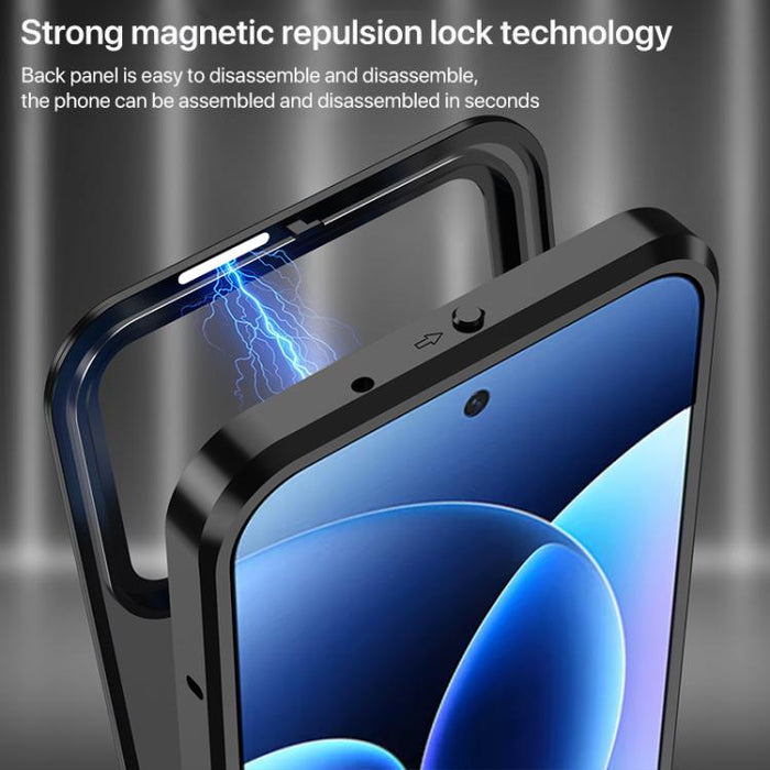 Funda para teléfono MagSafe de un solo lado con cierre a presión, marco metálico y acabado mate., For Xiaomi 17 Max 5G