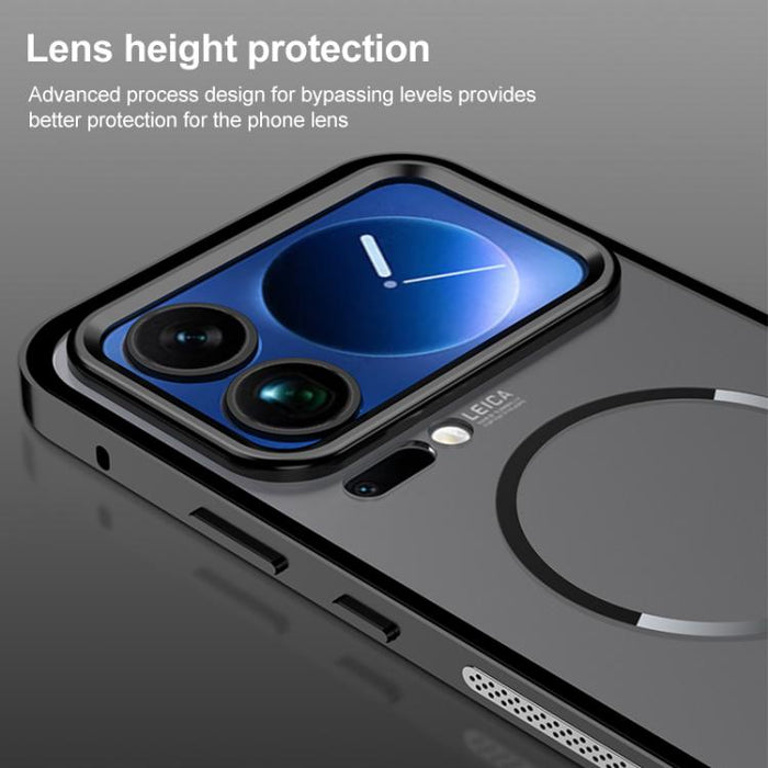 Funda para teléfono MagSafe de un solo lado con cierre a presión, marco metálico y acabado mate., For Xiaomi 17 Max 5G