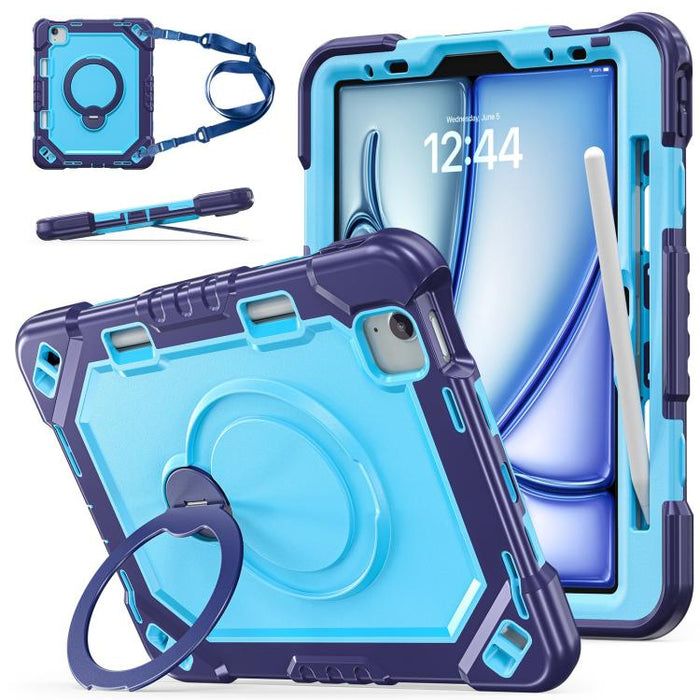 Funda resistente para tablet con ranura para lápiz, correa y soporte., For iPad Air 11 2026 / 2025 / 2024, For iPad 2025 / 2022