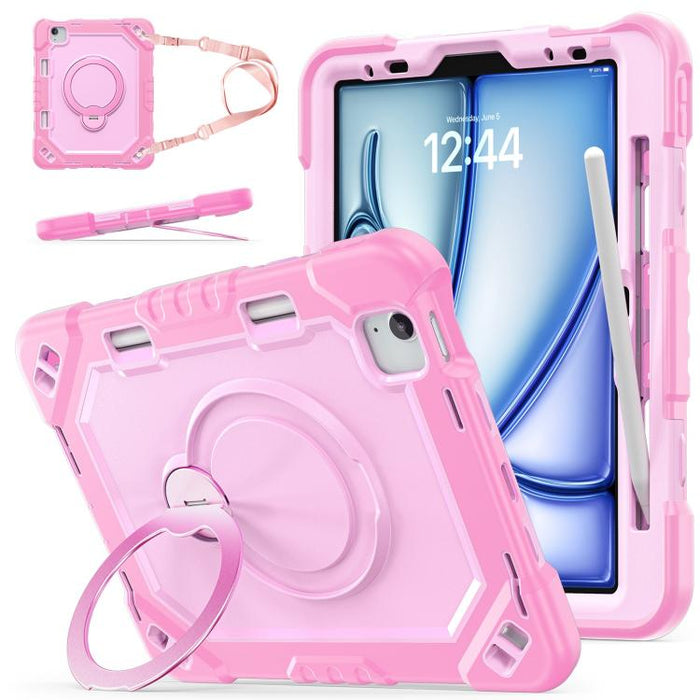 Funda resistente para tablet con ranura para lápiz, correa y soporte., For iPad Air 11 2026 / 2025 / 2024, For iPad 2025 / 2022