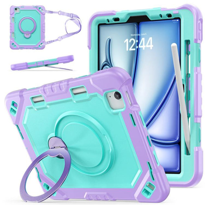 Funda resistente para tablet con ranura para lápiz, correa y soporte., For iPad Air 11 2026 / 2025 / 2024, For iPad 2025 / 2022