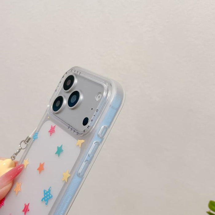 Funda acrílica para teléfono con diseño de dibujos animados esmerilado y tacto suave, con colgante., For iPhone 17 Pro Max, For iPhone 17 Pro, For iPhone 17, For iPhone 16 Pro Max, For iPhone 16 Pro, For iPhone 16, For iPhone 15 Pro Max, For iPhone 15 ...