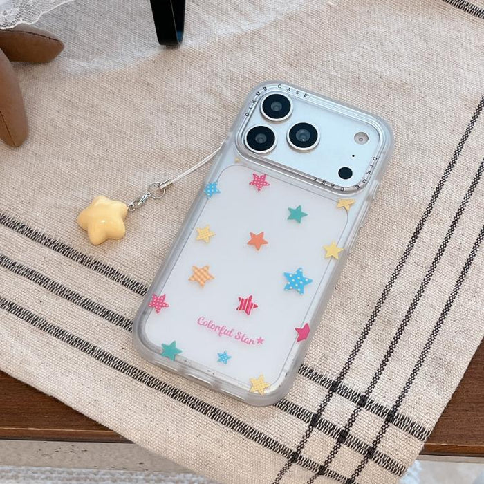 Funda acrílica para teléfono con diseño de dibujos animados esmerilado y tacto suave, con colgante., For iPhone 17 Pro Max, For iPhone 17 Pro, For iPhone 17, For iPhone 16 Pro Max, For iPhone 16 Pro, For iPhone 16, For iPhone 15 Pro Max, For iPhone 15 ...