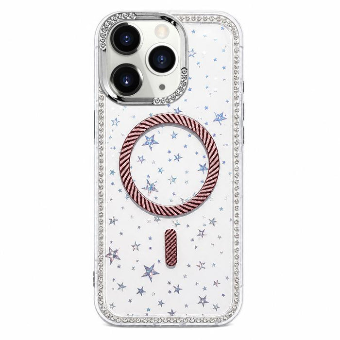 Funda para teléfono con anillo magnético de fibra de carbono y diamantes de imitación con diseño de estrella, For iPhone 12, For iPhone 12 Pro Max, For iPhone 12 Pro, For iPhone 11 Pro Max, For iPhone 11
