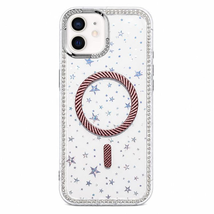 Funda para teléfono con anillo magnético de fibra de carbono y diamantes de imitación con diseño de estrella, For iPhone 12, For iPhone 12 Pro Max, For iPhone 12 Pro, For iPhone 11 Pro Max, For iPhone 11