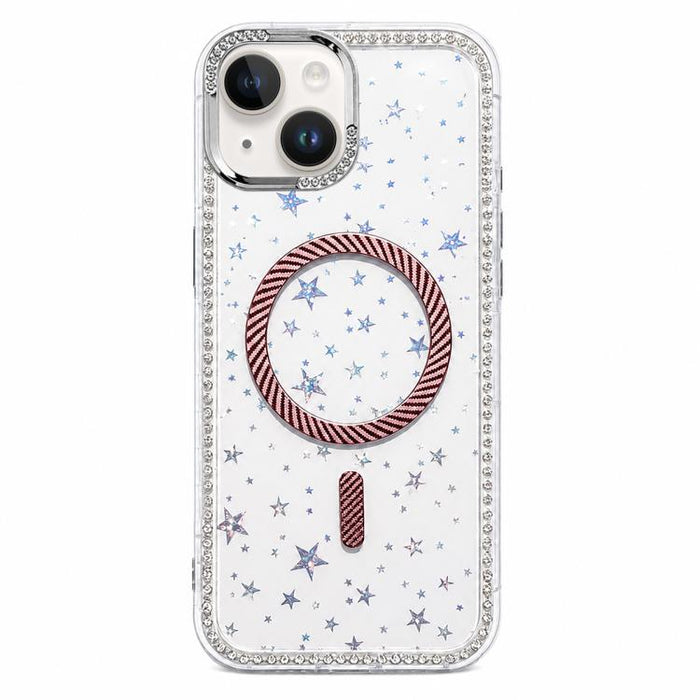 Funda para teléfono con anillo magnético de fibra de carbono y diamantes de imitación con diseño de estrella, For iPhone 17e / 16e, For iPhone 17 Pro Max, For iPhone 17 Pro, For iPhone 17, For iPhone 16 Pro Max, For iPhone 16 Pro, For iPhone 16 Plus   ...
