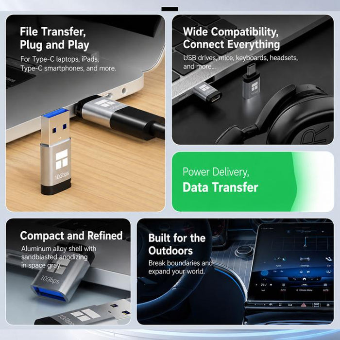 Adaptador de la serie THERMALRIGHT DCA02, USB-A to Type-C Adapter, Type-C to USB-A Adapter