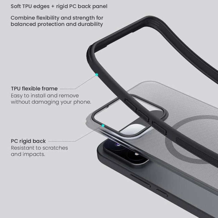 Funda magnética para teléfono NILLKIN Frosted Shield Pro MagSafe, For Xiaomi 17 Max 5G, For Xiaomi 17T Pro 5G, For Xiaomi 17T 5G