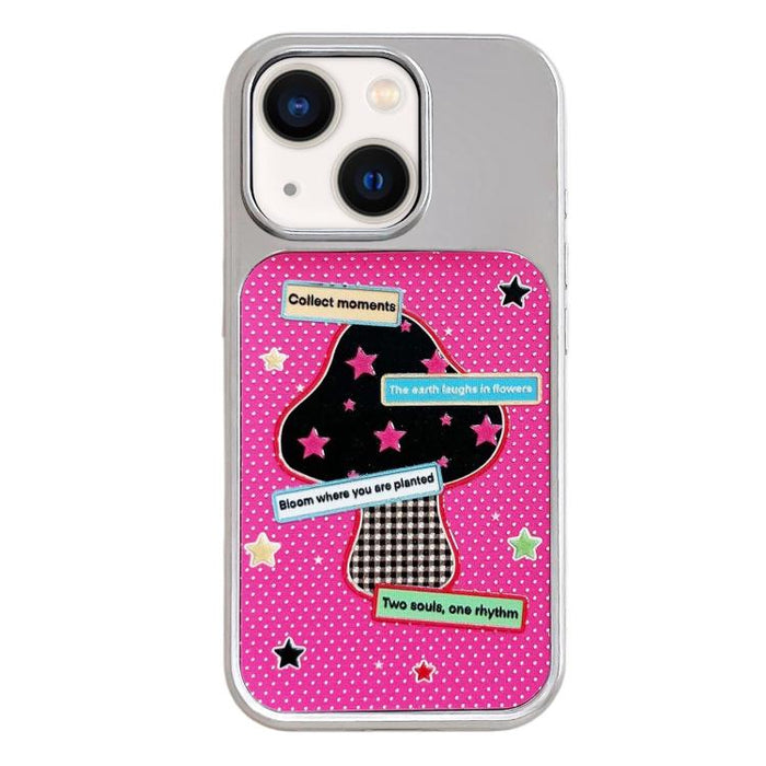 Funda para teléfono con marco plateado galvanizado y relieve brillante, For iPhone 16, For iPhone 15 Pro Max, For iPhone 15 Pro, For iPhone 15, For iPhone 13 / 14
