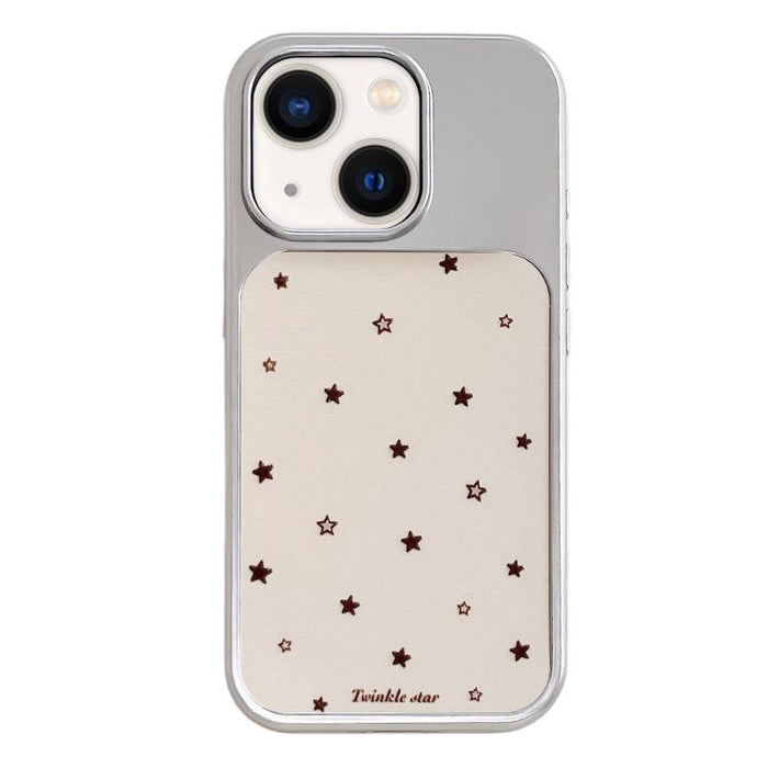 Funda para teléfono con marco plateado galvanizado y relieve brillante, For iPhone 16, For iPhone 15 Pro Max, For iPhone 15 Pro, For iPhone 15, For iPhone 13 / 14