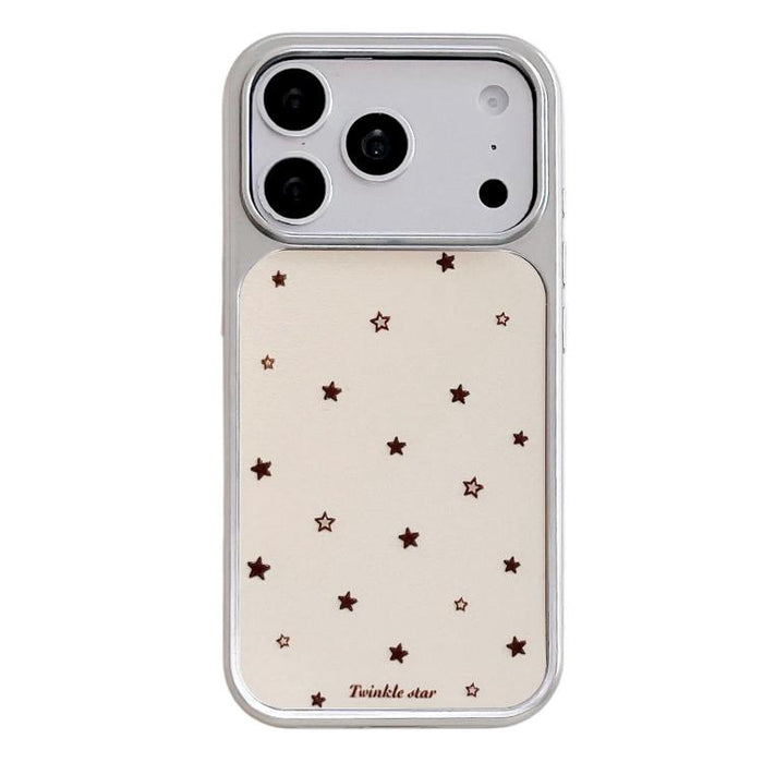 Funda para teléfono con marco plateado galvanizado y relieve brillante, For iPhone 17 Pro Max, For iPhone 17 Pro, For iPhone 17, For iPhone 16 Pro Max, For iPhone 16 Pro