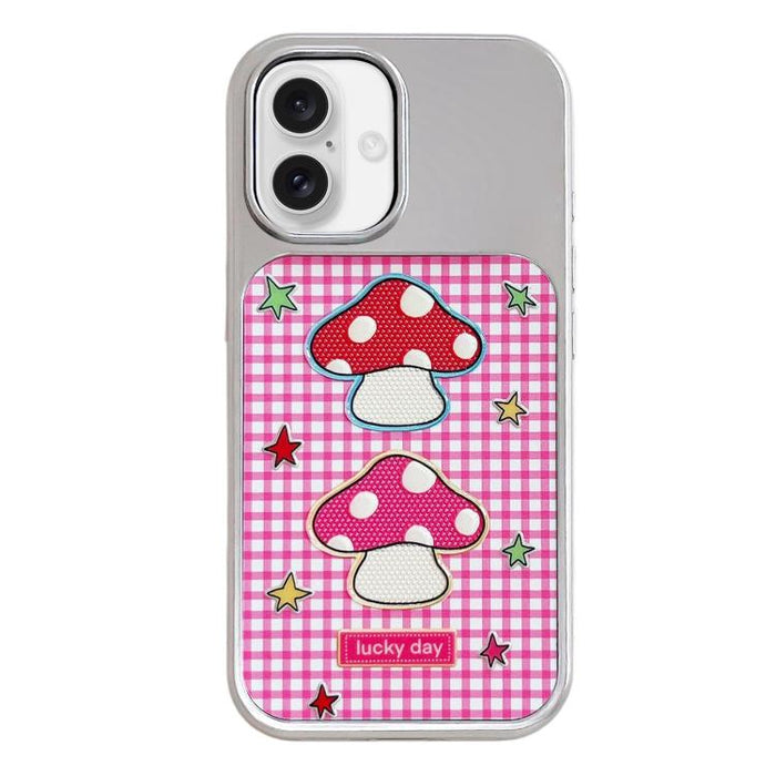 Funda para teléfono con marco plateado galvanizado y relieve brillante, For iPhone 17 Pro Max, For iPhone 17 Pro, For iPhone 17, For iPhone 16 Pro Max, For iPhone 16 Pro