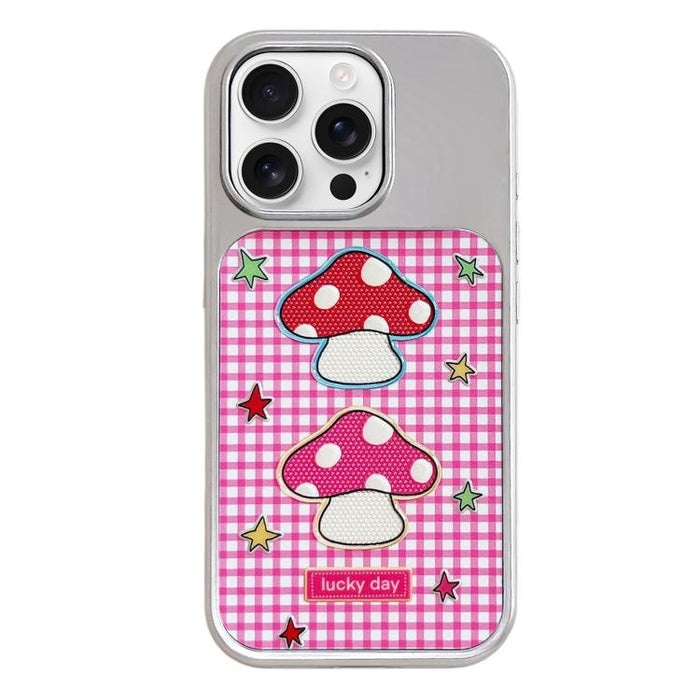 Funda para teléfono con marco plateado galvanizado y relieve brillante, For iPhone 17 Pro Max, For iPhone 17 Pro, For iPhone 17, For iPhone 16 Pro Max, For iPhone 16 Pro
